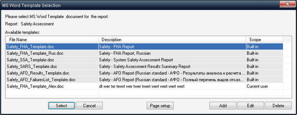 ReportTemplatesList